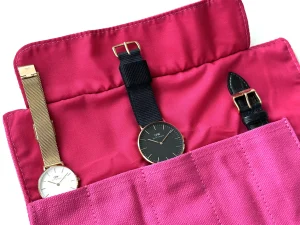 New Watch Wear Klockrulle canvas – Rosa