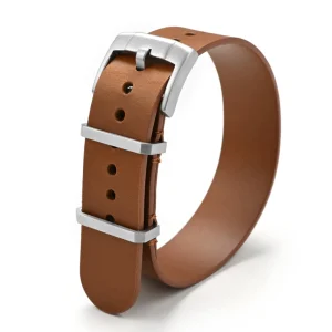 Fashion Watch Wear Läder Single Piece – Brun