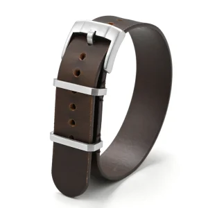 New Watch Wear Läder Single Piece – Mörkbrun