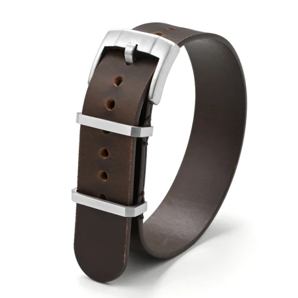New Watch Wear Läder Single Piece – Mörkbrun