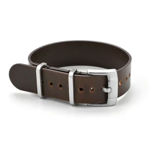 New Watch Wear Läder Single Piece – Mörkbrun