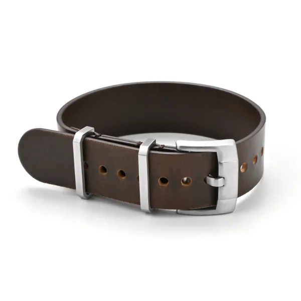 New Watch Wear Läder Single Piece – Mörkbrun