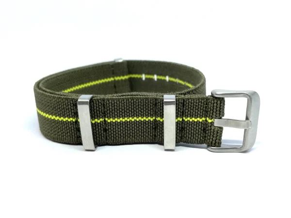 Fashion Watch Wear Nylon Strap Elastic – Grön / gul
