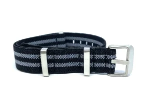 Online Watch Wear Nylon Strap Elastic – Svart / grå