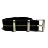 Hot Watch Wear Nylon Strap Elastic – Svart / gul