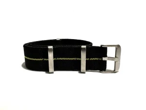 Hot Watch Wear Nylon Strap Elastic – Svart / gul