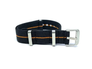 Fashion Watch Wear Nylon Strap Elastic – Svart / orange