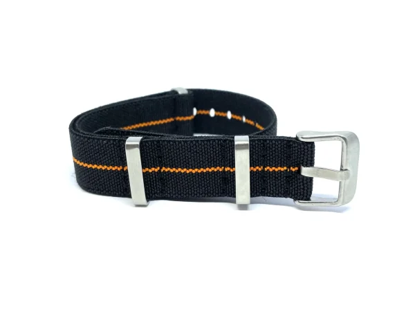 Fashion Watch Wear Nylon Strap Elastic – Svart / orange