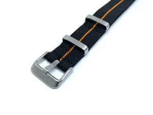 Fashion Watch Wear Nylon Strap Elastic – Svart / orange