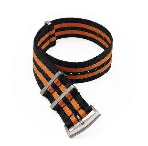 Fashion Watch Wear Nylon Strap Premium – Svart / orange