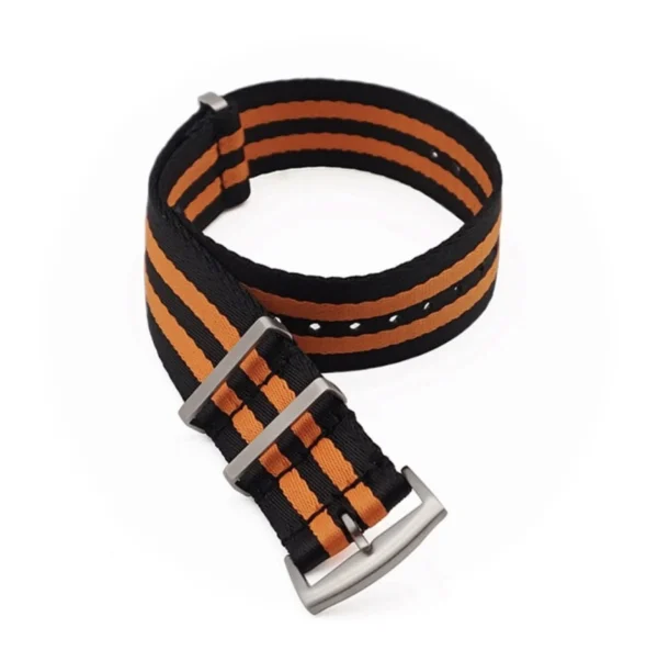 Fashion Watch Wear Nylon Strap Premium – Svart / orange