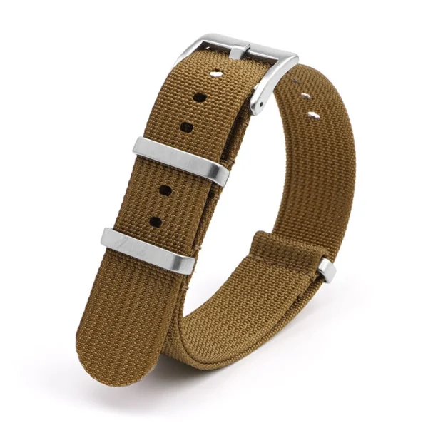 Outlet Watch Wear Nylon Strap Ribbed – Brun
