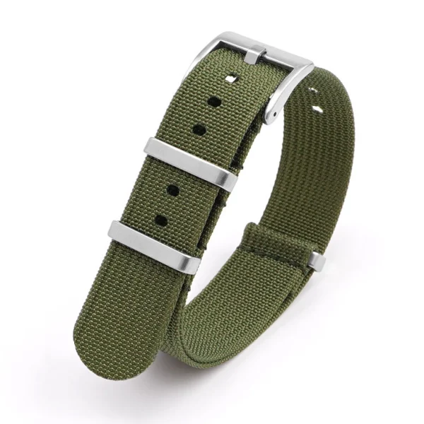 Hot Watch Wear Nylon Strap Ribbed – Grön