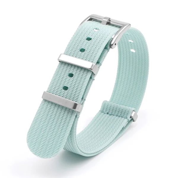 Hot Watch Wear Nylon Strap Ribbed – Ljusblå