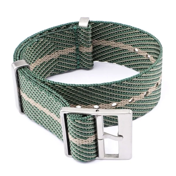 Online Watch Wear Nylon Strap Single Pass – Grön/beige