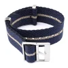 Discount Watch Wear Nylon Strap Single Pass – Mörkblå/beige