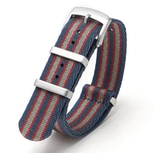 Hot Watch Wear Nylon Strap Woven – Blå / grå / röd
