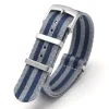 Hot Watch Wear Nylon Strap Woven – Grå / blå
