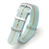 Outlet Watch Wear Nylon Strap Woven – Ljusblå / orange