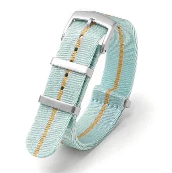 Outlet Watch Wear Nylon Strap Woven – Ljusblå / orange