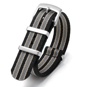 Clearance Watch Wear Nylon Strap Woven – Svart / grå / beige
