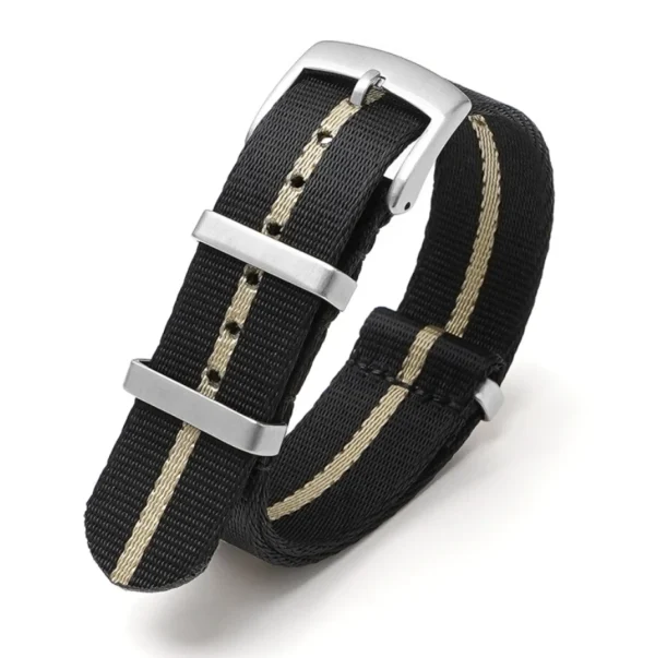 Best Watch Wear Nylon Strap Woven – Svart/beige