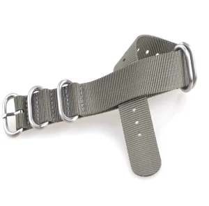 Fashion Watch Wear Nylon Strap Zulu – Grå