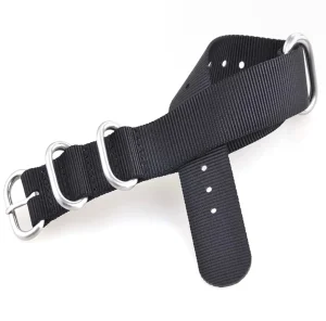 Hot Watch Wear Nylon Strap Zulu – Svart