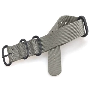 Best Watch Wear Nylon Strap Zulu PVD – Grå / svart