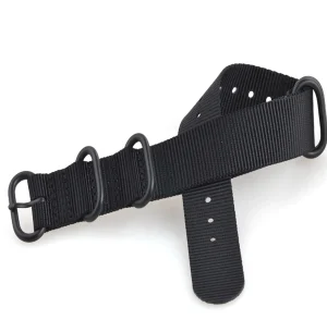 New Watch Wear Nylon Strap Zulu PVD – Svart / svart