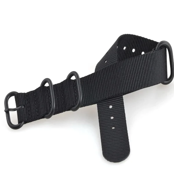New Watch Wear Nylon Strap Zulu PVD – Svart / svart