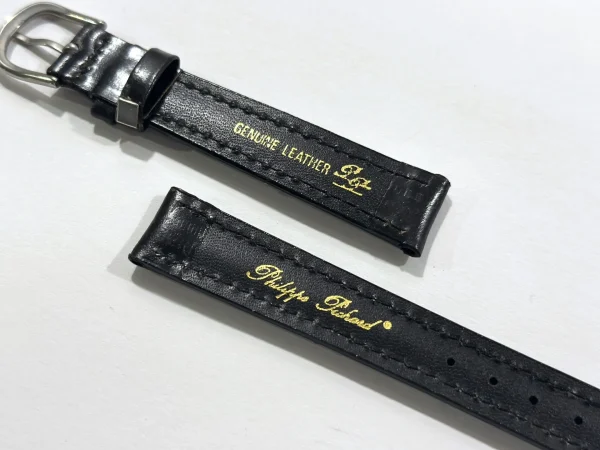 Discount Watch Wear Philippe Pechard läder 16mm – Svart (silver spänne)