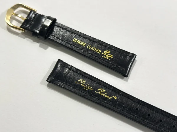 Best Watch Wear Philippe Pechard läder 16mm – Svart (guld spänne)