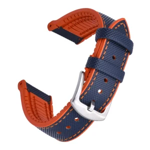 Best Watch Wear Sailcloth FKM – Blå / orange