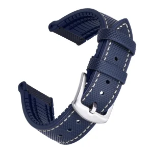 Best Watch Wear Sailcloth FKM – Blå / vit