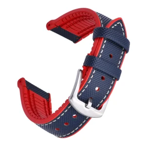 Fashion Watch Wear Sailcloth FKM – Blå / vit / röd