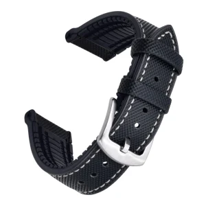 Fashion Watch Wear Sailcloth FKM – Svart / vit